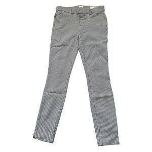 Gap Women’s Black White Houndstooth Signature Skinny High Rise Pants Size 0